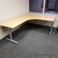 Blonde IKEA Galant Modular Open Style L Suite Desk w Grey Legs